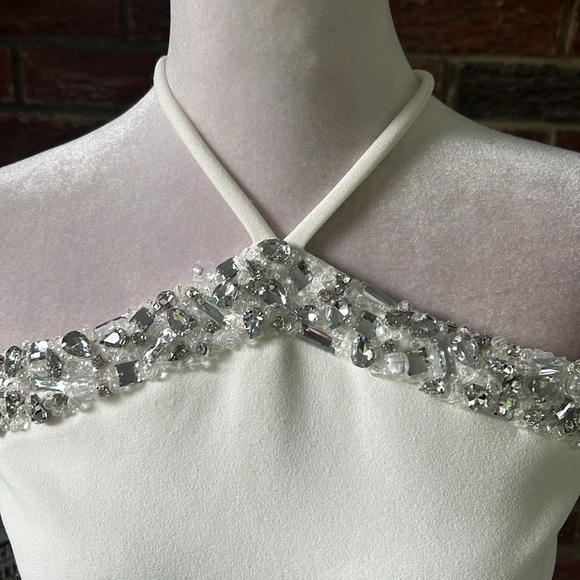 PatBO Revolve Hand-Beaded Halter-Neck Mini Dress Size 4 NWT - Picture 6 of 9